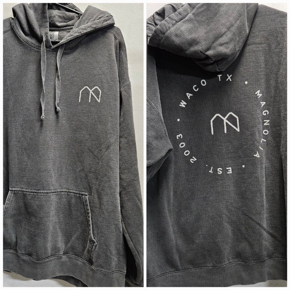 Magnolia Waco TX 2003 XL Unisex Comfort Colors Grey Hoodie Sweatshirt